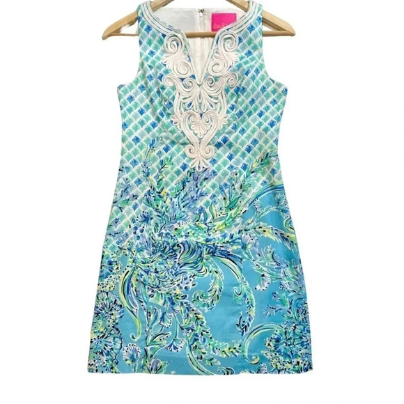 Lilly Pulitzer Gabby Stretch Floral Shift Dress - Picture 3 of 6